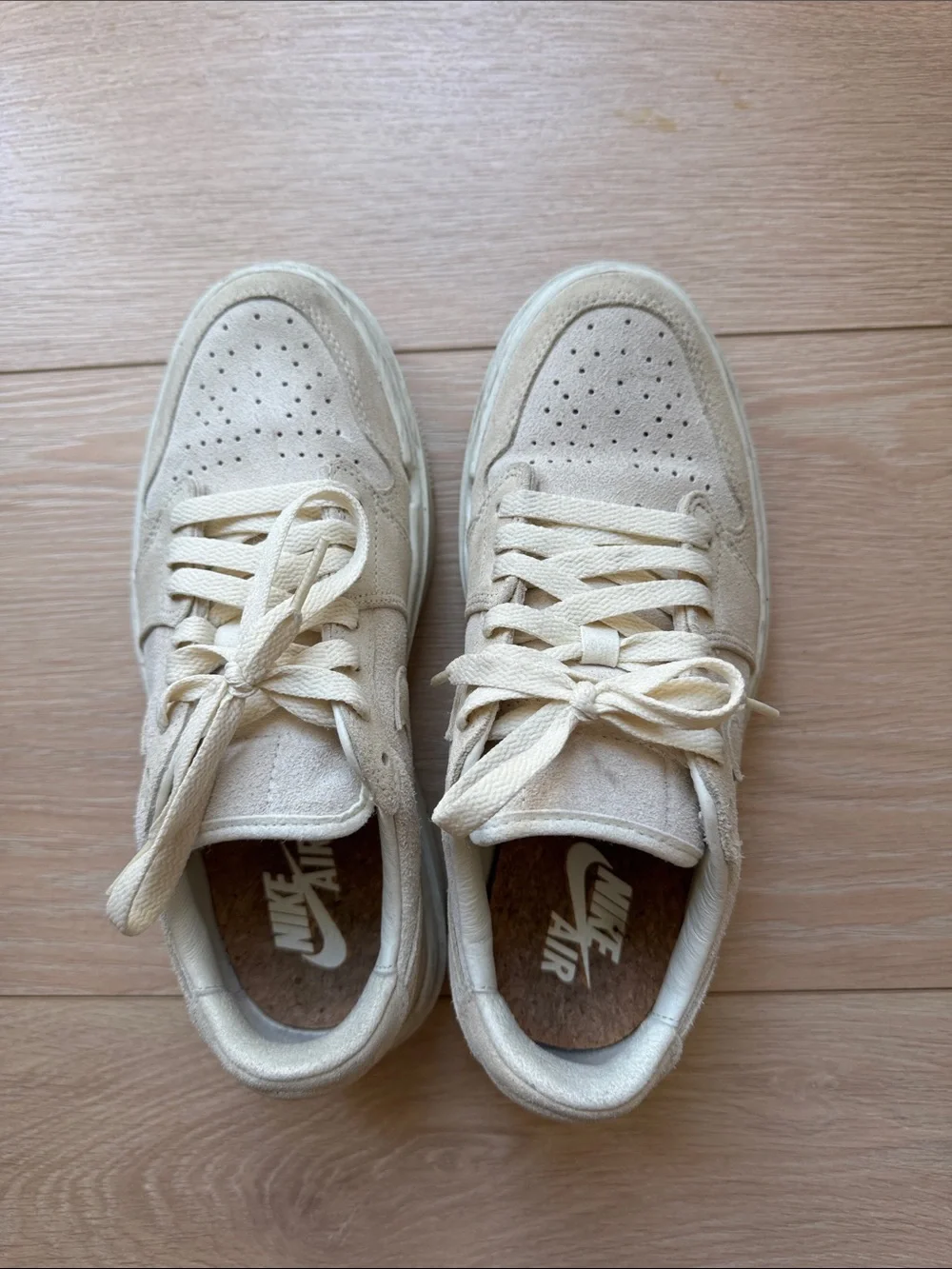 Nike Women’s Cream Suede Low-Top Sneakers Jordans